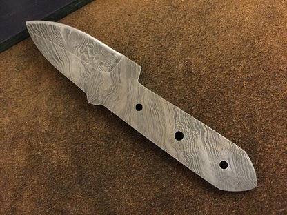 Hand Forged Damascus Boot Knife Blank Blade – B14