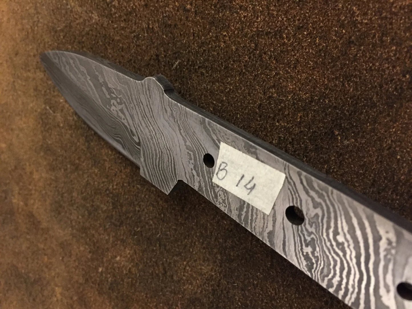 Hand Forged Damascus Boot Knife Blank Blade – B14