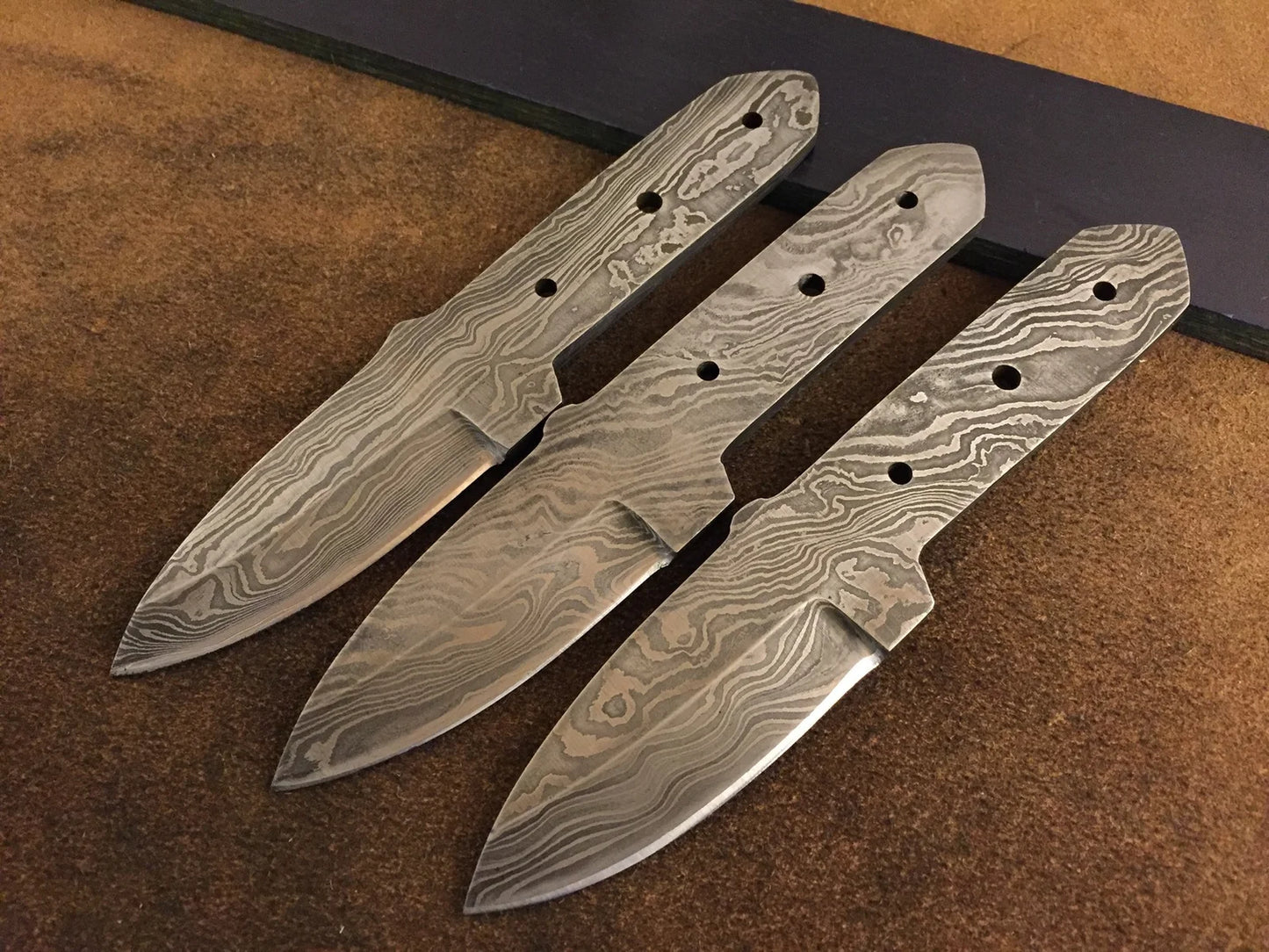 Hand Forged Damascus Boot Knife Blank Blade – B14