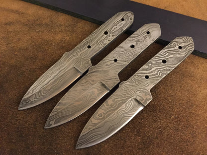 Hand Forged Damascus Boot Knife Blank Blade – B14