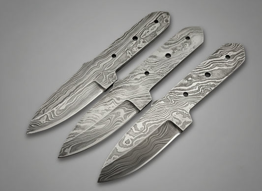 Hand Forged Damascus Boot Knife Blank Blade – B14