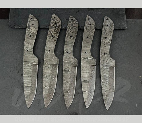 Hand Forged Damascus Steel Skinner Knife Blanks – B239