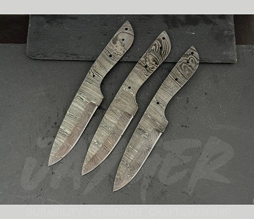 Hand Forged Damascus Steel Skinner Knife Blanks – B239