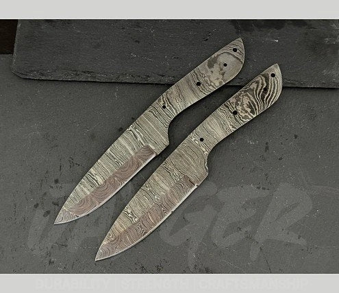 Hand Forged Damascus Steel Skinner Knife Blanks – B239