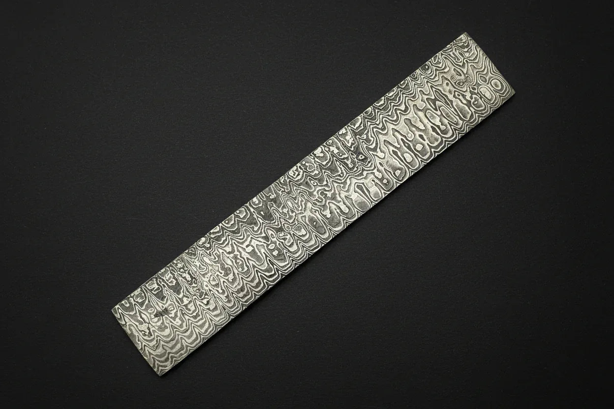 Damascus Steel Billet Hand Forged By Jayger | Pattern Ladder - Jayger