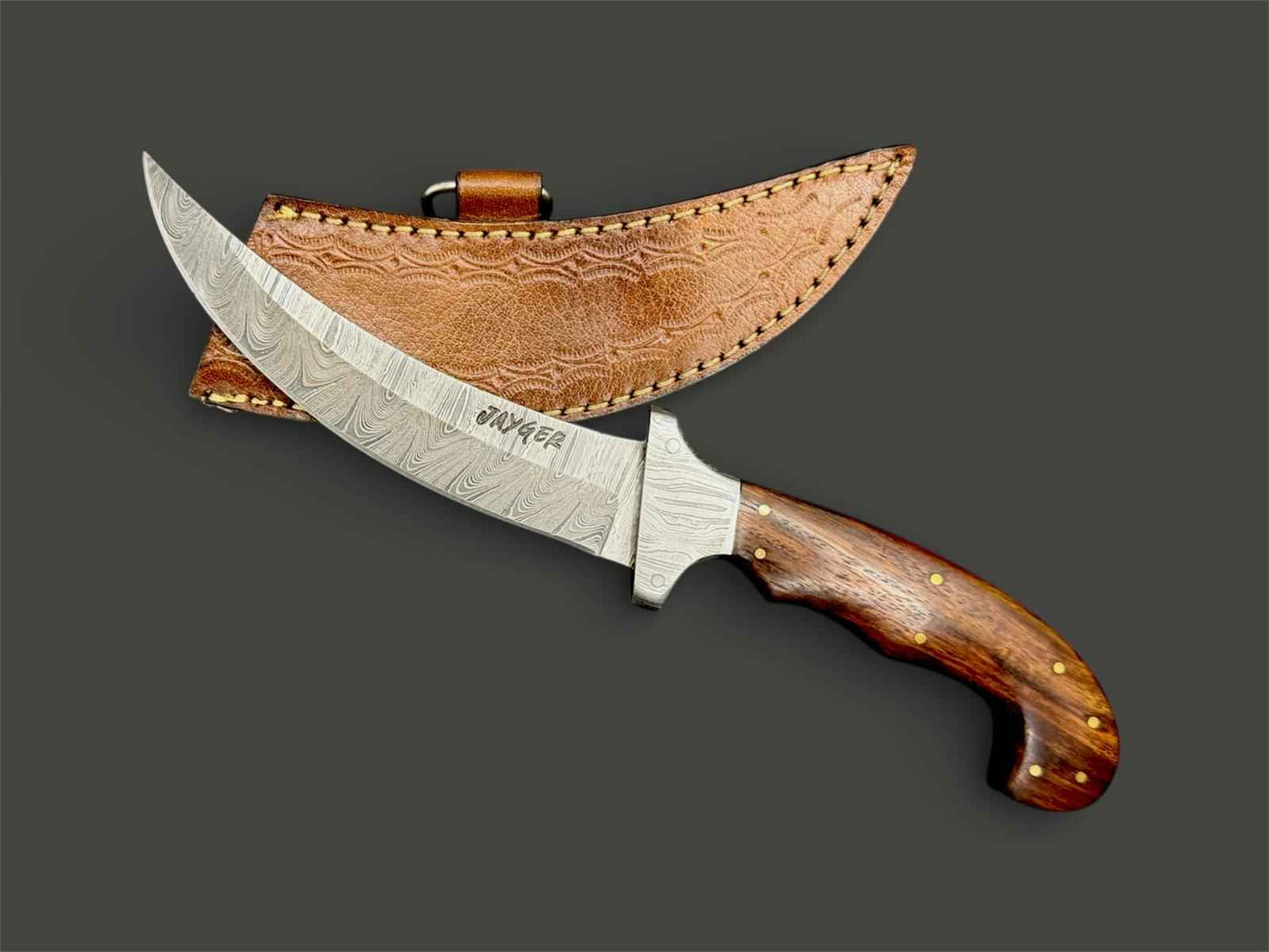 Handmade Damascus Steel Kirpan Knife - Traditional Knife