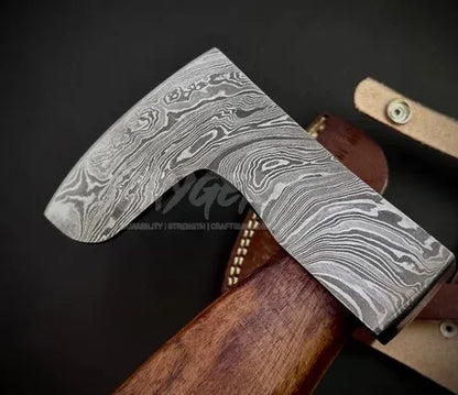 Hand Forged Viking Bearded Damascus Steel Axe – Da2