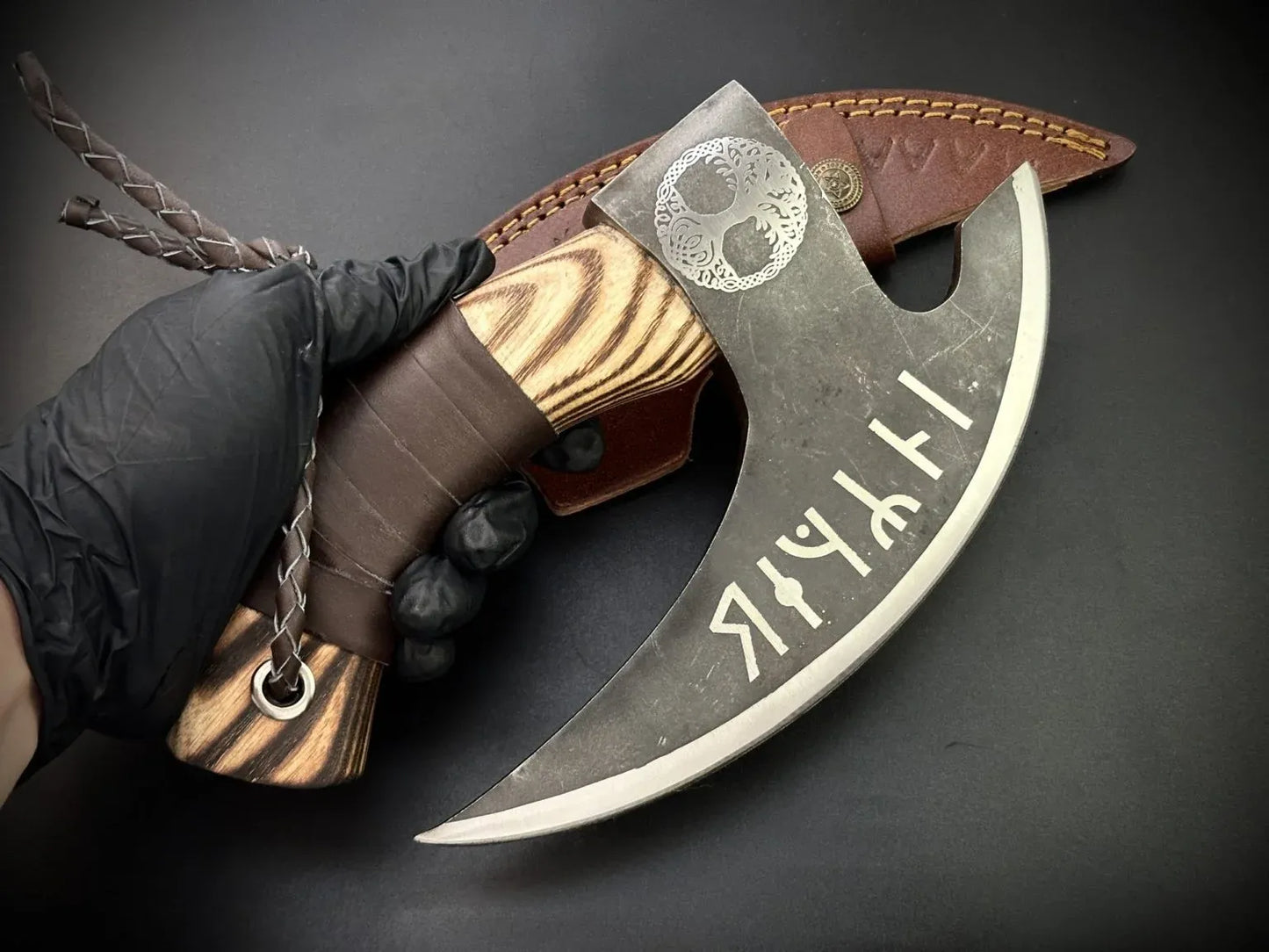 Handmade Viking Style Carbon Steel Pizza Axe