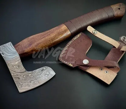 Hand Forged Viking Bearded Damascus Steel Axe – Da2