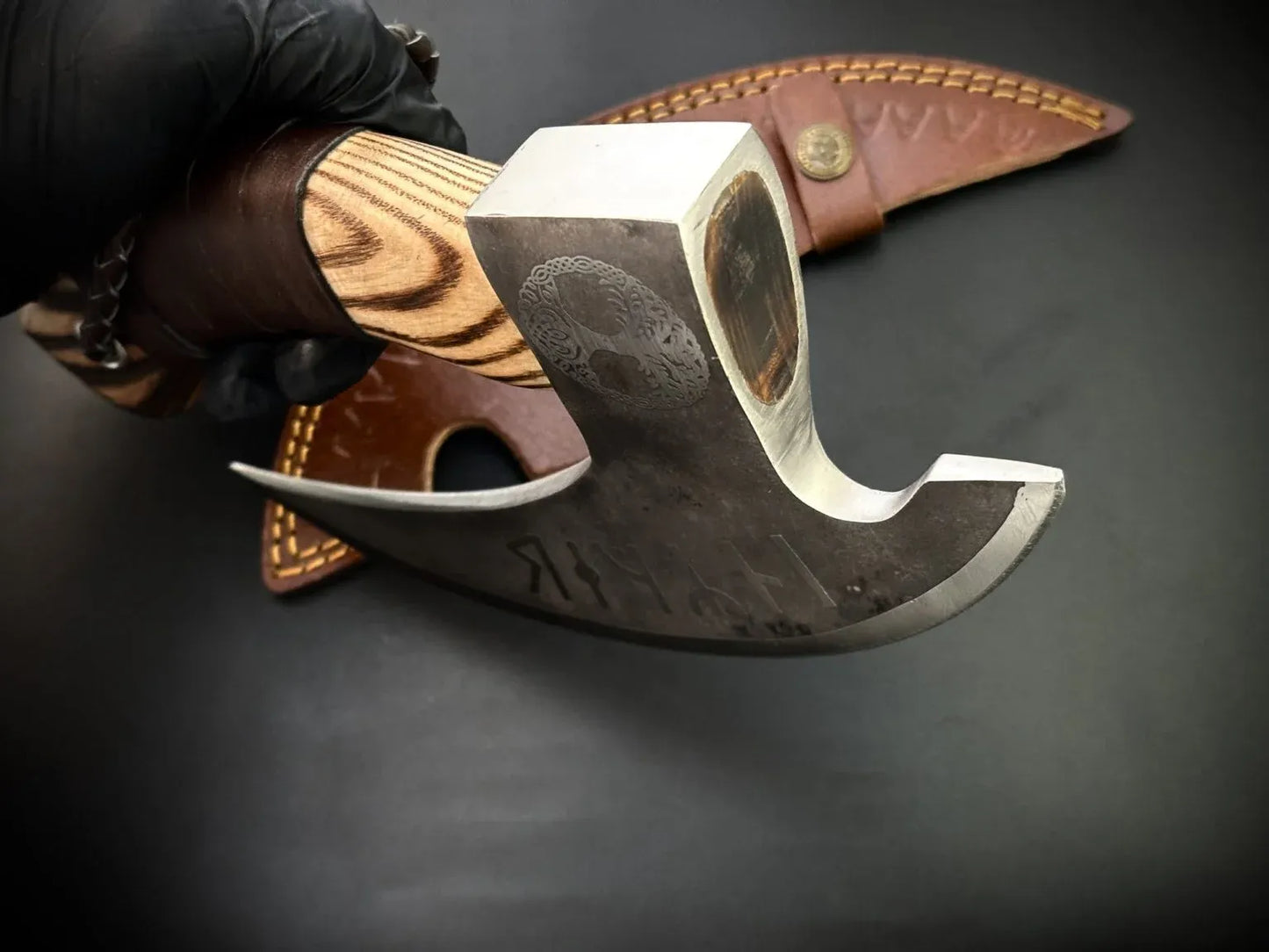 Handmade Viking Style Carbon Steel Pizza Axe