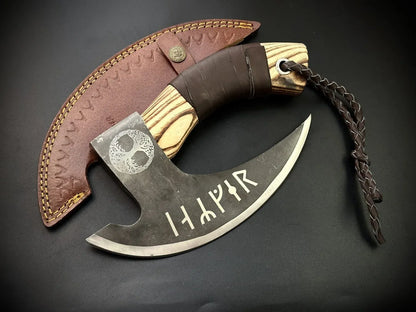 Handmade Viking Style Carbon Steel Pizza Axe