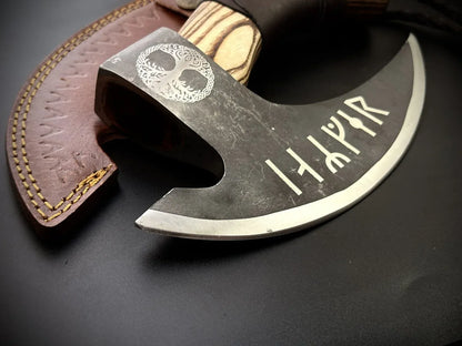 Handmade Viking Style Carbon Steel Pizza Axe