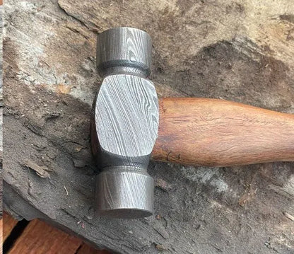 Handmade Damascus Steel Hammer Round Dome Face