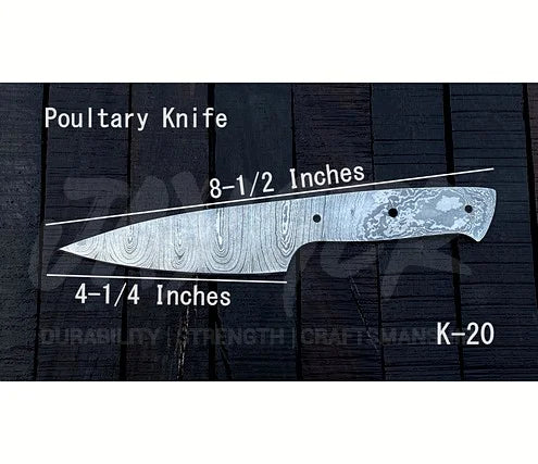 Damascus Steel Kitchen Poultry Knife – K20
