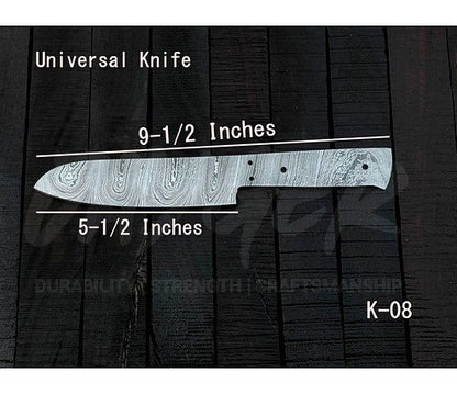 Damascus Steel Multipurpose Cutting Knife Blank – K8