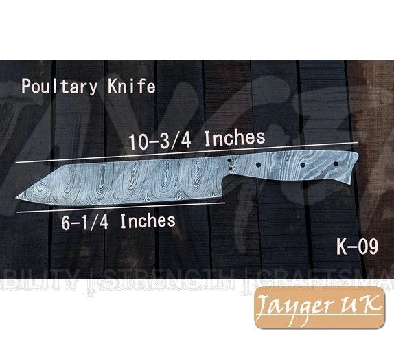 Handmade Kitchen Poultry Knife Heat Treated – K9