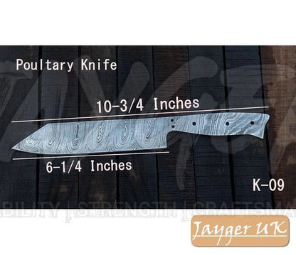 Handmade Kitchen Poultry Knife Heat Treated – K9