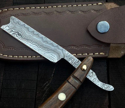 Handmade Damascus Steel Folding Straight Razor – RD4