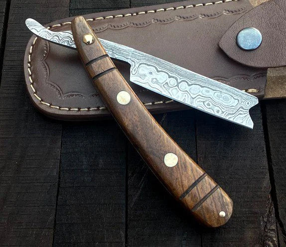 Handmade Damascus Steel Folding Straight Razor – RD4