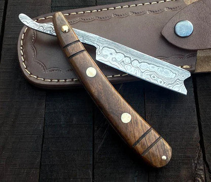 Handmade Damascus Steel Folding Straight Razor – RD4