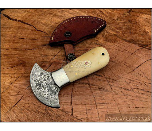Handmade Damascus Steel Leather Cutter/ Leather Knife/ Skiver/ Leather  Sheath-mosaic Pins-qd16 