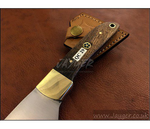 Handmade Leather Cutter-Knife-Damascus Steel-Tool-Leather Sheath-Jayger