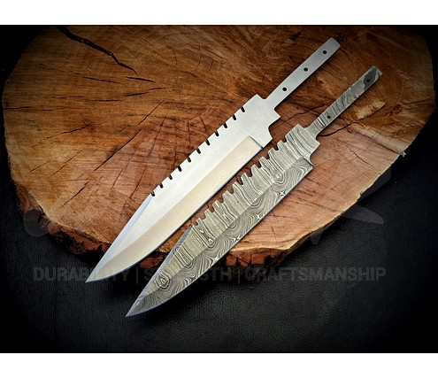 Handmade Damascus Steel Rat Tail Blank Blade for Knife Making
