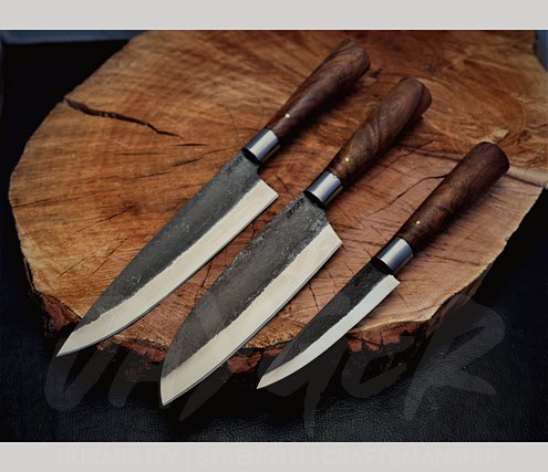 Custom Damascus Steel Knives, Axes & Leather Cutters in UK