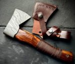 Damascus steel hatchet