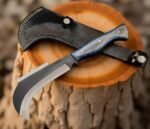 Handmade Carbon Steel Billhook With Leather Sheath - Image 3
