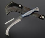 Handmade Carbon Steel Billhook With Leather Sheath - Image 5